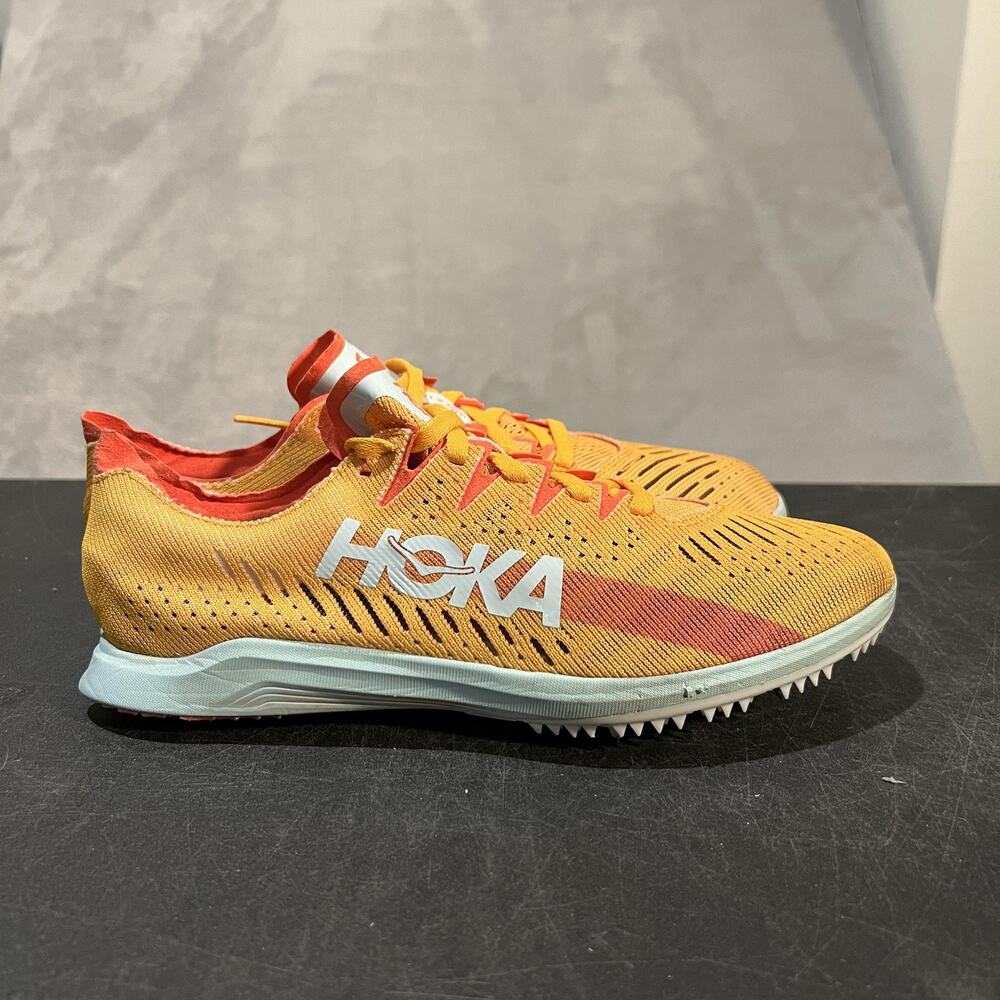 Hoka Cielo X LD Track Running Shoes Spikes Womens 8.5 Orange Lightweight Racing